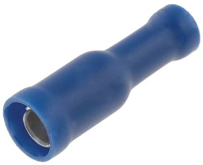 Rundkontakt 4mm hona blå 1,5-2,5mm²