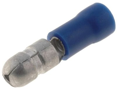 Rundkontakt 5 mm hane blå 1,5-2,5 mm²