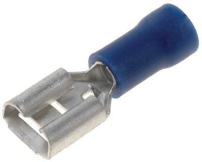 Plattanslutning 6,3x0,8mm hona blå 1,5-2,5mm²