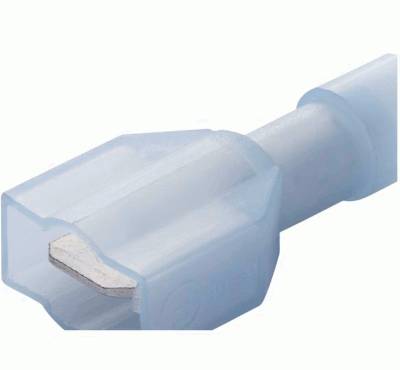 Plattanslutning 6,3x0,8mm hane blå 1,5-2,5mm²