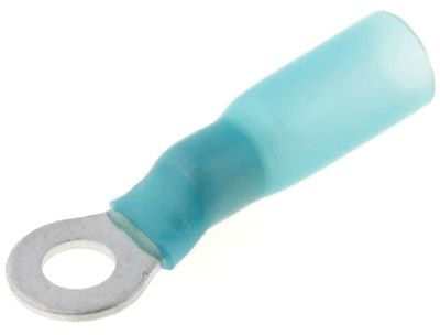 Ringkabelsko med krympslang 4mm blå 1,5-2,5mm²