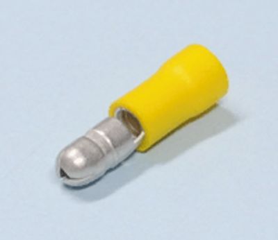 Rundkontakt hane 5mm gul 4-6mm²