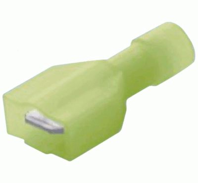 Plattanslutning 6,3x0,8mm hane gul 4-6mm²