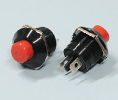 Tryckknapp stängande 1xOFF-(ON) 10A 12V röd