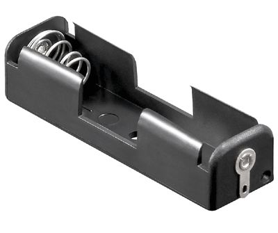 Batterihållare med lödöron 1xAA/R6