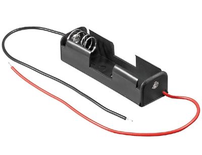 Batterihållare med ledningar 1xAA/R6