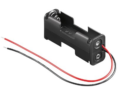 Batterihållare med kablar 2xAA/R6