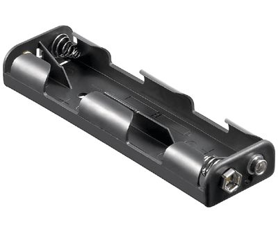 Batterihållare med tryckknappskontakt 4xAA/R6