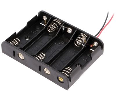 Batterihållare med kablar 5xAA/R6
