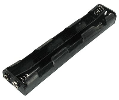 Batterihållare med tryckknappskontakt 6xAA/R6