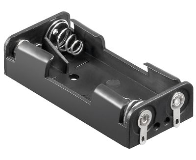 Batterihållare med lödöron 2xAAA/R03