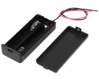 Batterifack med kablar 2xAAA/R03