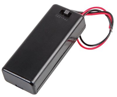 Batterifack med kablar/strömbrytare 2xAAA/R03