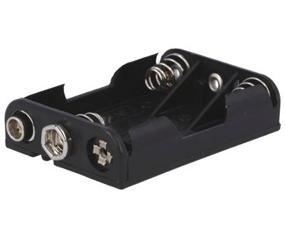 Batterihållare med tryckknappskontakt 3xAAA/R03
