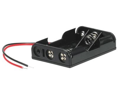 Batterihållare med kablar 3xAAA/R03