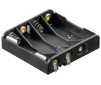 Batterihållare med lödöron 4xAAA/R03