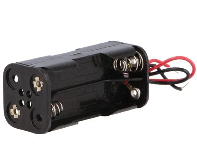 Batterihållare med kablar 4xAAA/R03