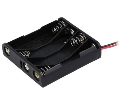 Batterihållare med kablar 4xAAA/R03