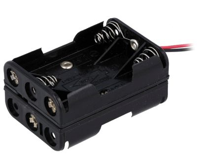 Batterihållare med kablar 6xAAA/R03