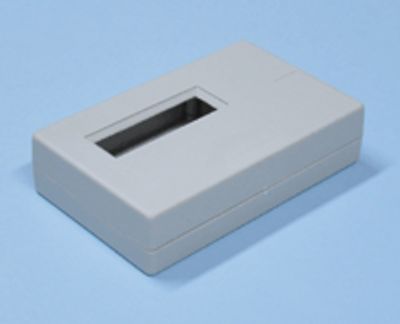 Plastfodral med visningsfönster 118,2x74x28mm grå *