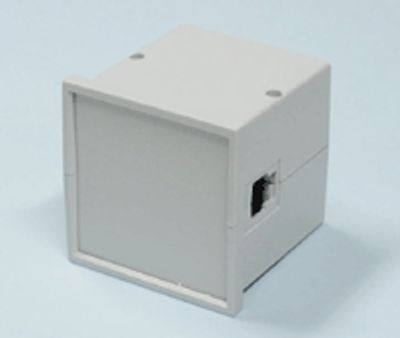 Plastkapsling för panelmontering 65x66x72mm grå