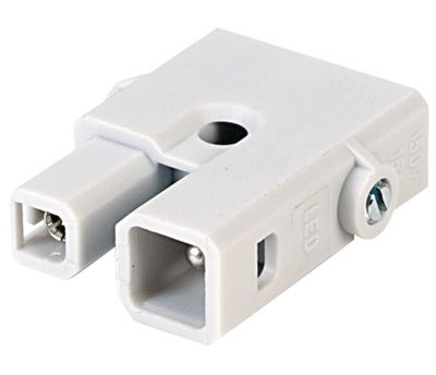 Strömkontakt 2-polig 150V 15A hane/hona grå