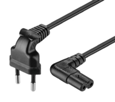 Panelanslutningskabel Euro-C/C7 vinklad svart 5m