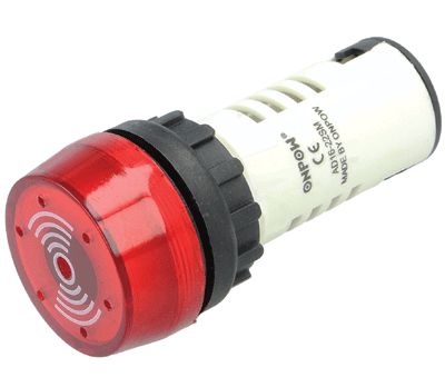 Piezo-summer med LED-indikator 12Vac/dc IP40