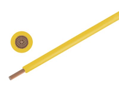 Anslutningskabel 450/750V 4,0mm² gul (H07V-K4)