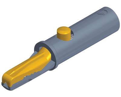Gäddkäkanslutning för 4 mm banankontakt gul (930126-103)