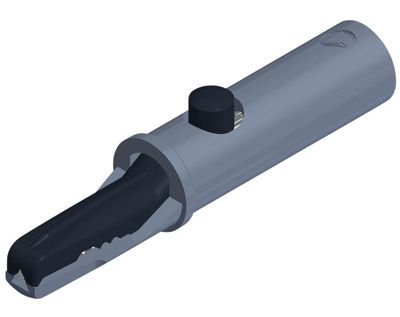 Gäddkäkskontakt för 4 mm banankontakt svart (930126-100)