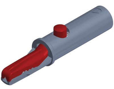 Gäddkäkanslutning för 4 mm banankontakt röd (930126-101)