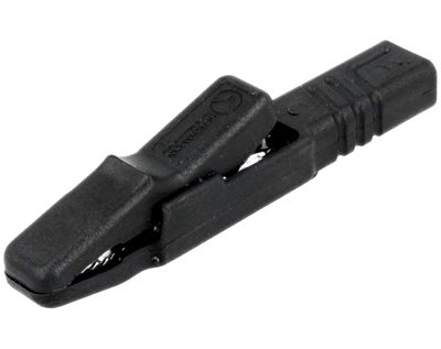 Gäddkäkskontakt för 4 mm banankontakt 60Vdc svart (932146-100)