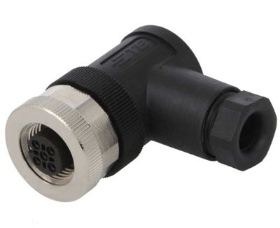 Sensoranslutning M12 kabelkontakt vinklad modell 4-polig hona (T4112001041-000)