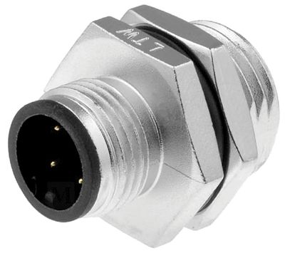 Sensoranslutning M12 husskontakt 4-polig hane (M12A-04PMMS-SH8001)