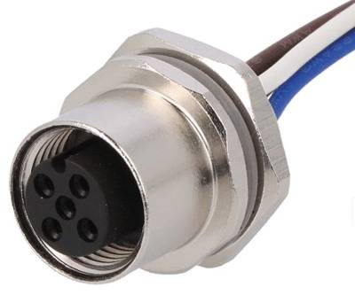 Sensoranslutning M12 husskontakt med kablar 4-polig hona (T4171310004-001)
