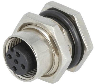 Sensoranslutning M12 husskontakt 5-polig hona (M12A-05PFFS-SF8001)