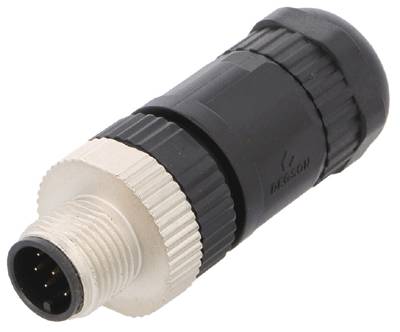 Sensoranslutning M12 rak kabelkontakt 8-polig hane (PB-M12A-08P-MM-SL7001-00AH)