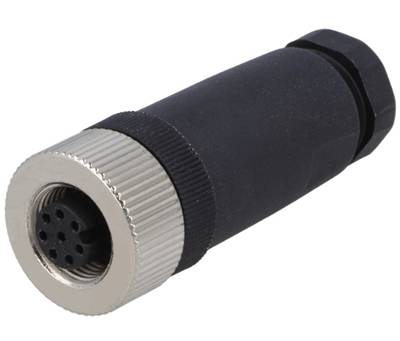 Sensoranslutning M12 rak kabelkontakt 8-polig hona (PB-M12A-08P-FF-SL7001-00AH)