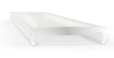 Aluminiumlist lock "mjölkglas" 1m