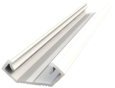 Aluminiumlist för LED-ljusslingor 12mm vit 1m