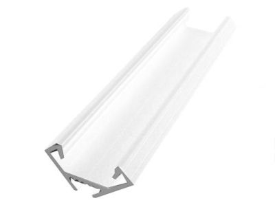 Aluminiumskena för LED-ljusslingor 12mm vit 1m