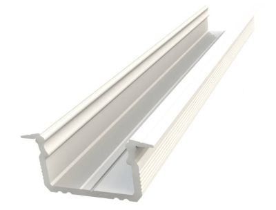 Aluminiumlist för LED-ljusslingor 12mm vit 1m