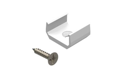 Fäste för aluminiumskena vit