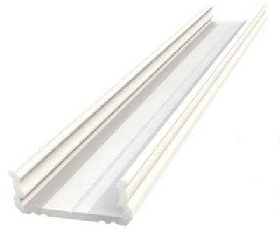 Aluminiumlist för LED-ljusslingor 12mm vit 1m