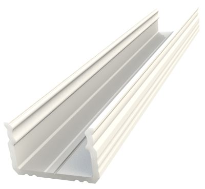 Aluminiumskena för LED-ljusslingor 12mm vit 1m