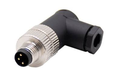 Sensoranslutning M8 kabelkontakt vinklad 3-polig hane