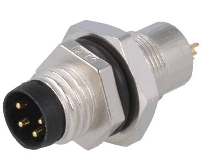 Sensoranslutning M8 husskontakt 4-polig hane