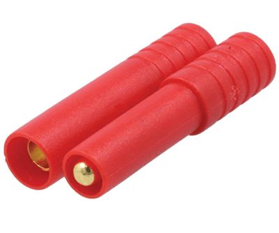 Strömkontakt 2-polig 500Vdc 32A röd