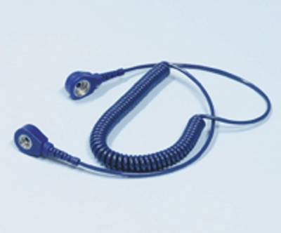 Jordningskabel 7mm/10mm med tryckknappskontakter 1,8m mörkblå